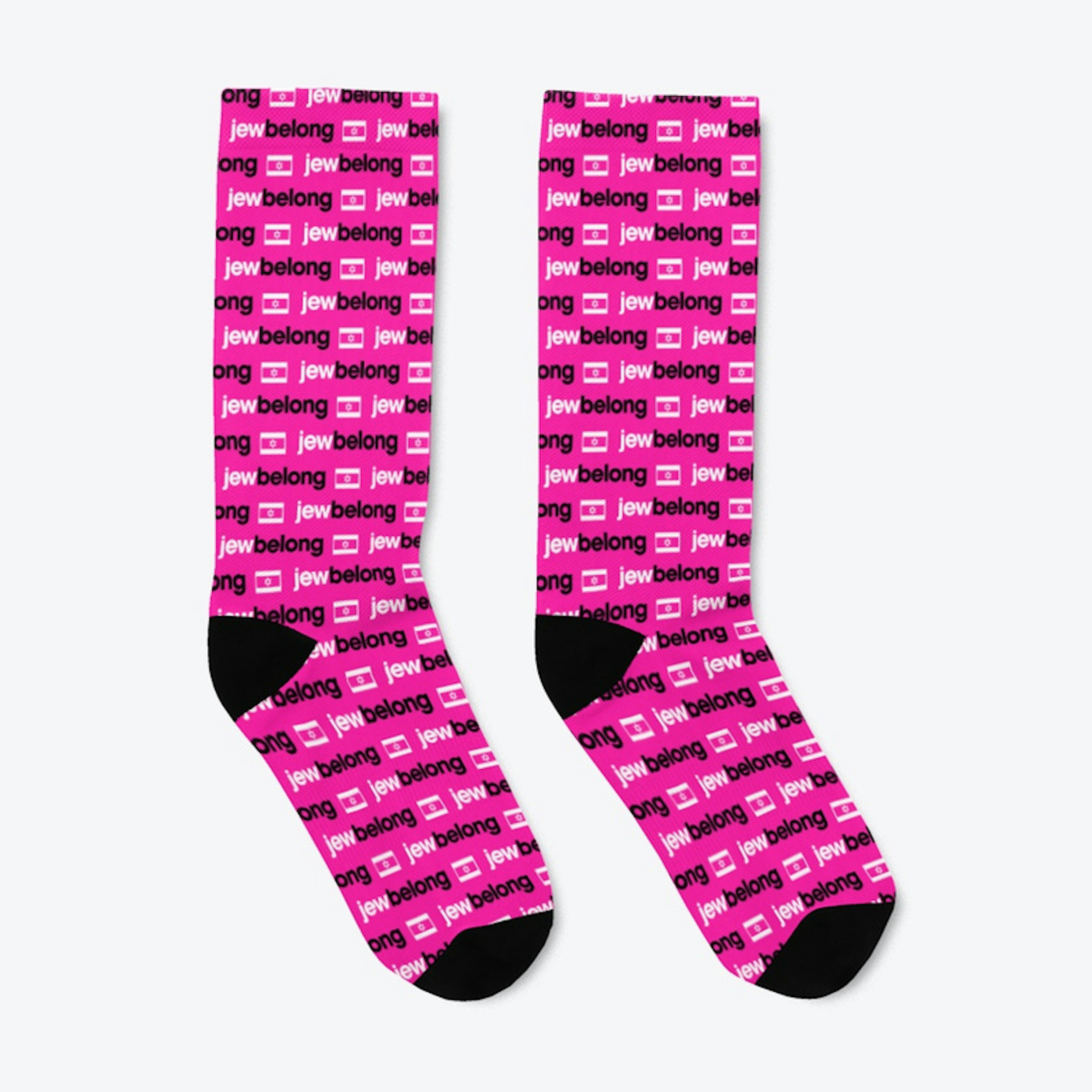 Crew socks with logo pattern