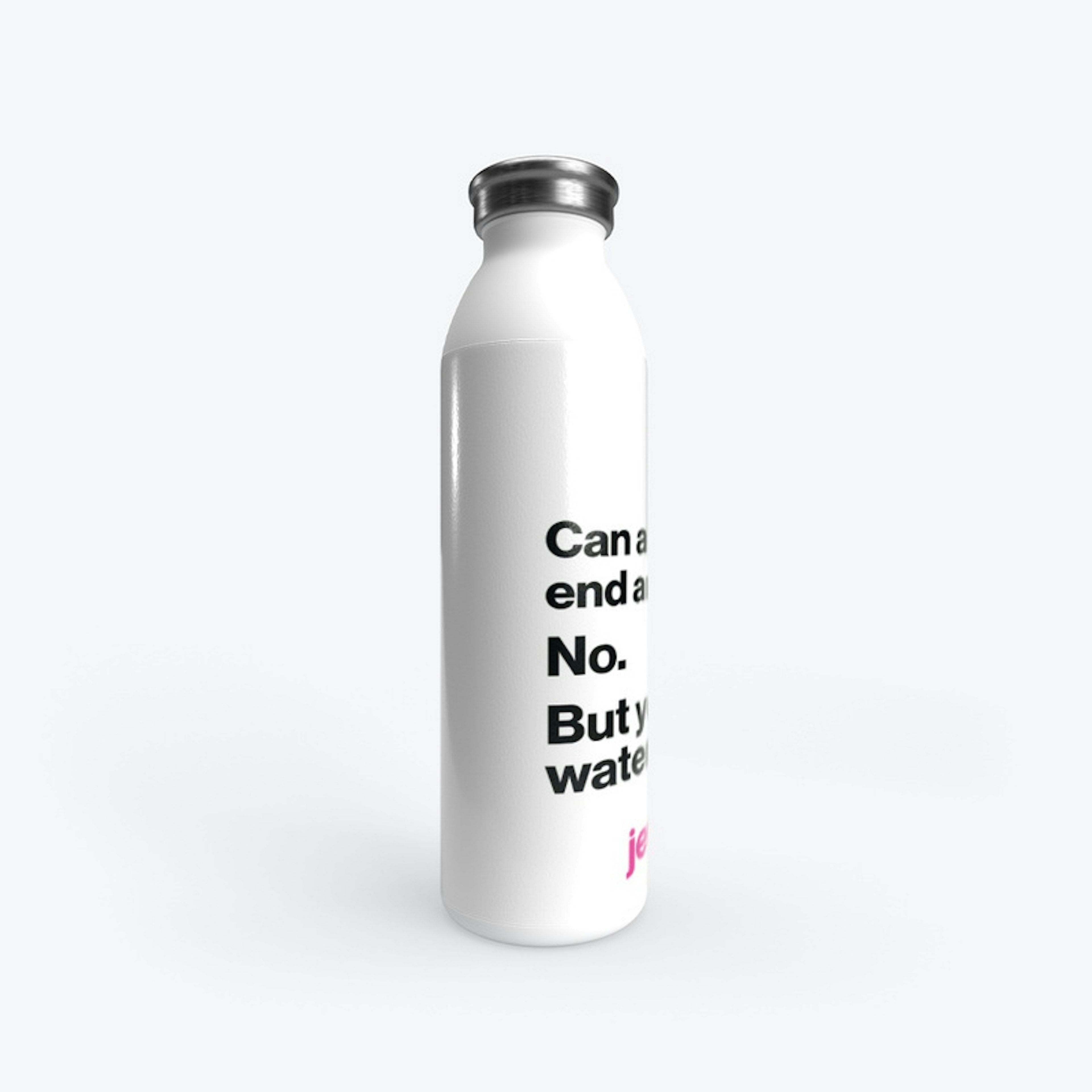 Stainless steel water bottle with logo
